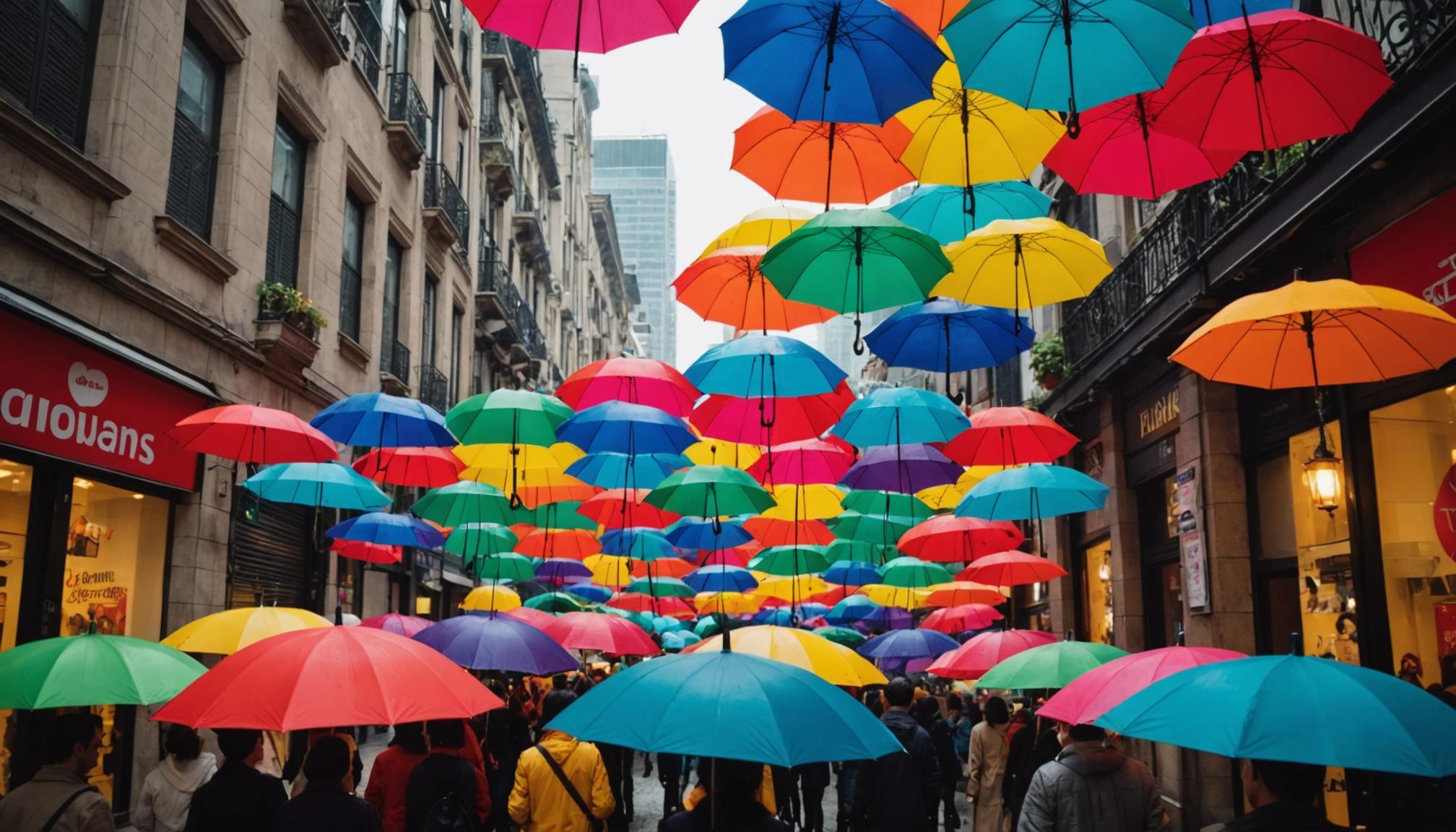 Les parapluies colorés : une touche de gaieté pour illuminer vos journées