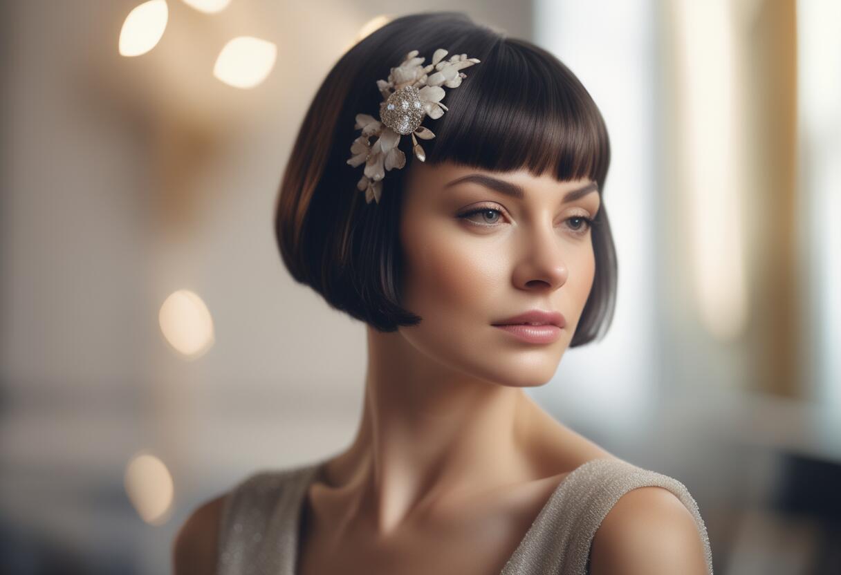 Inspirations de coiffure cérémonie pour carré court